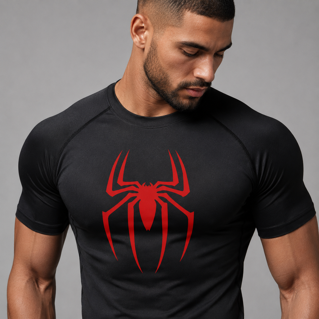T-shirt spider red & black