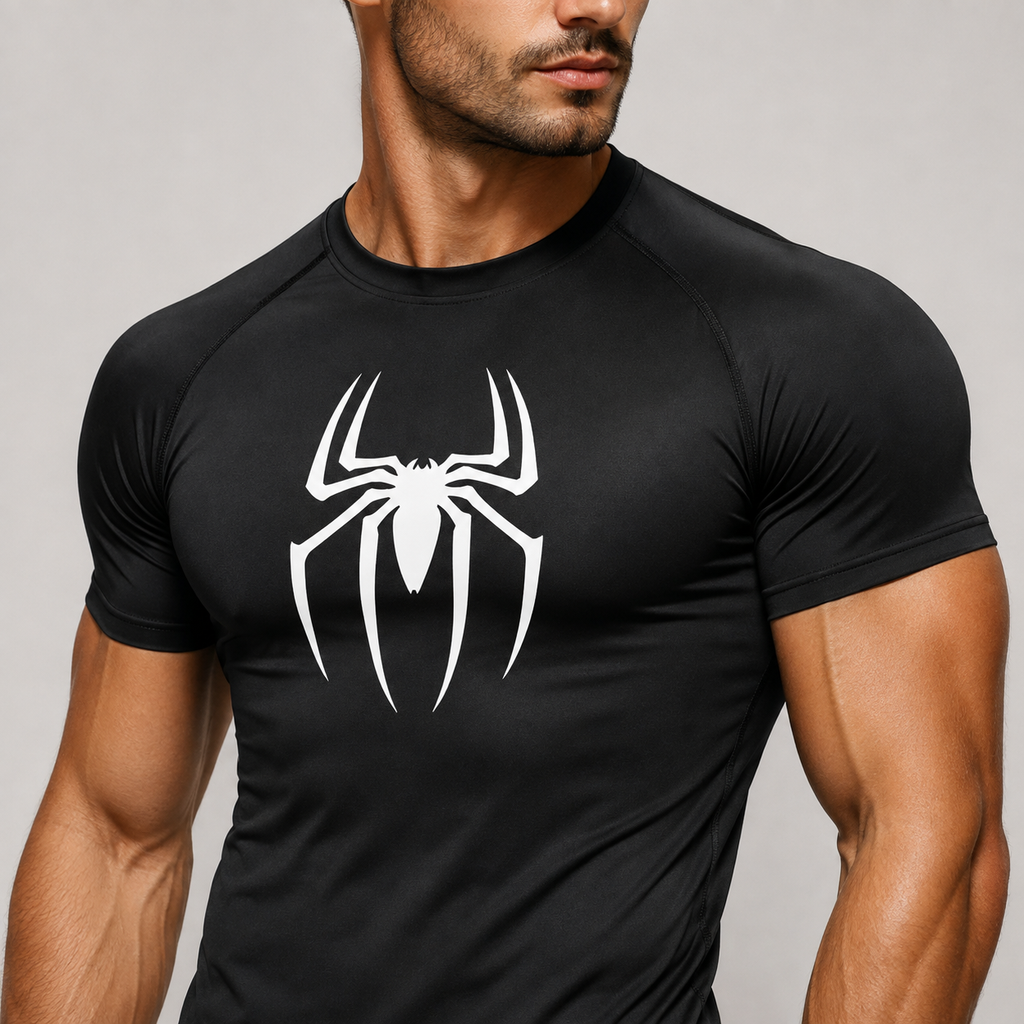 T-shirt spider black & white
