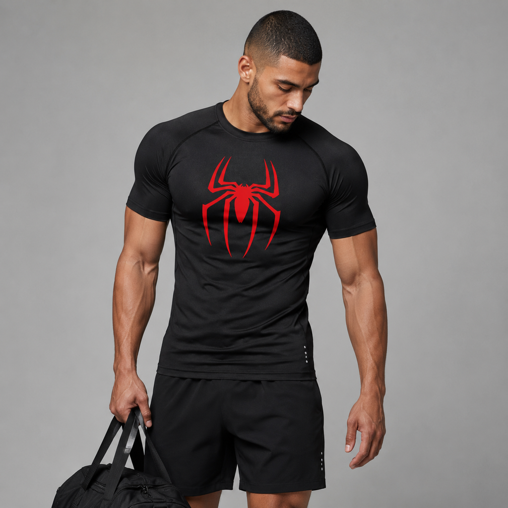 T-shirt spider red & black