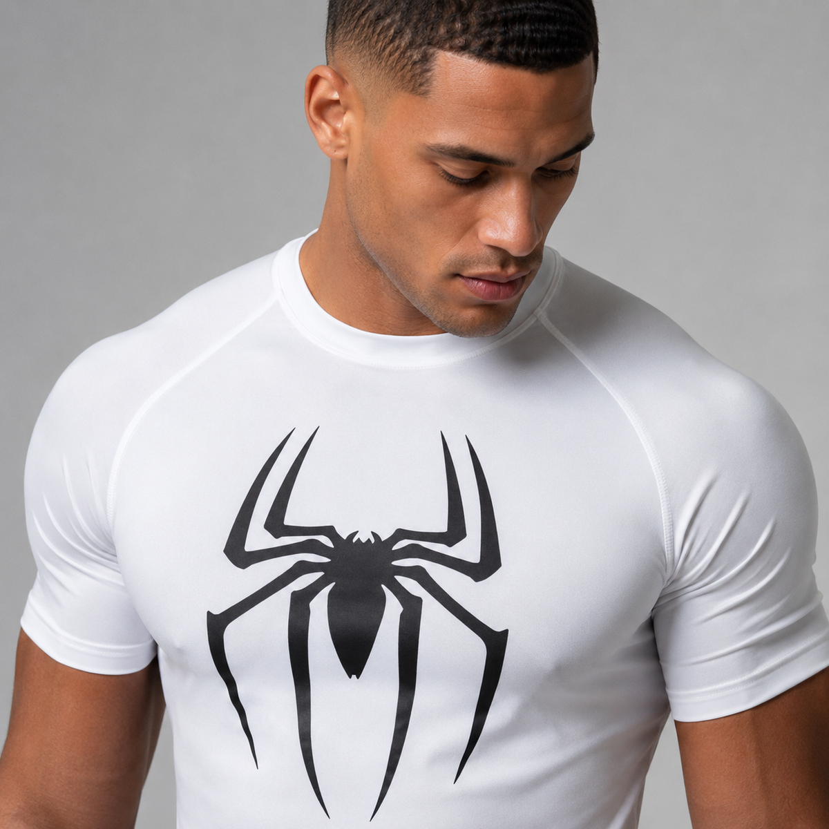 T-shirt spider white & black