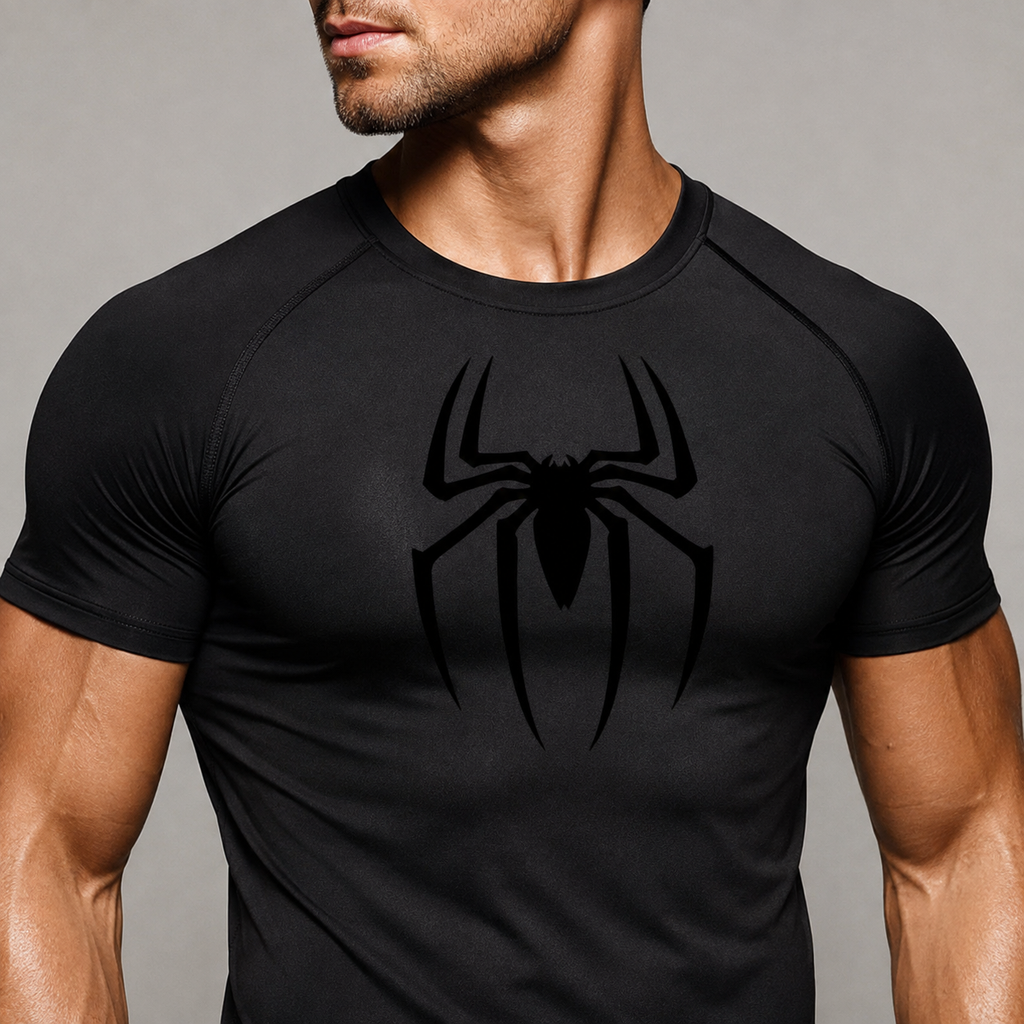 T-shirt spider full black
