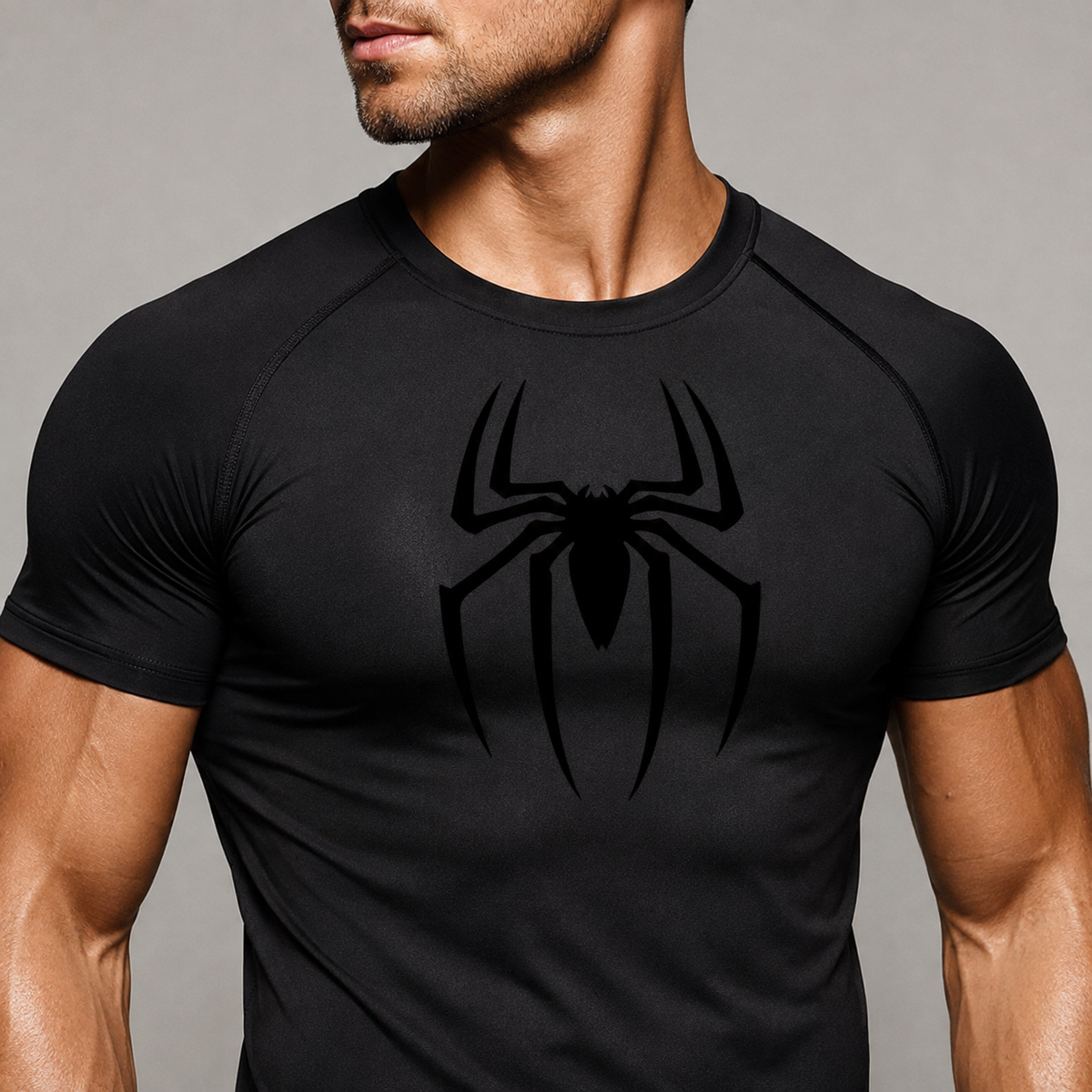 T-shirt spider full black